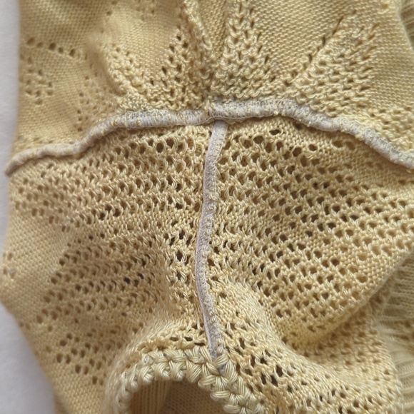 Vintage Spring Knit Short Sleeve Pointelle Sweater - Picture 11 of 12